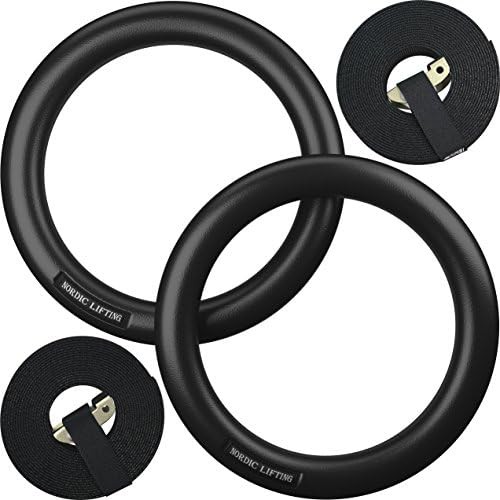 Nordic lifting heavy duty crossfit rings with straps