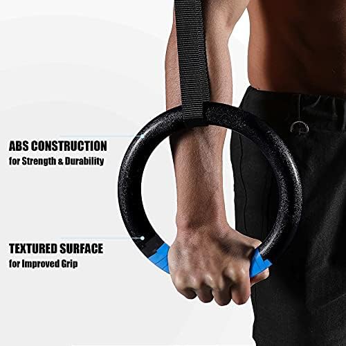 Black ABS plastic olympic exercise rings — photo 5