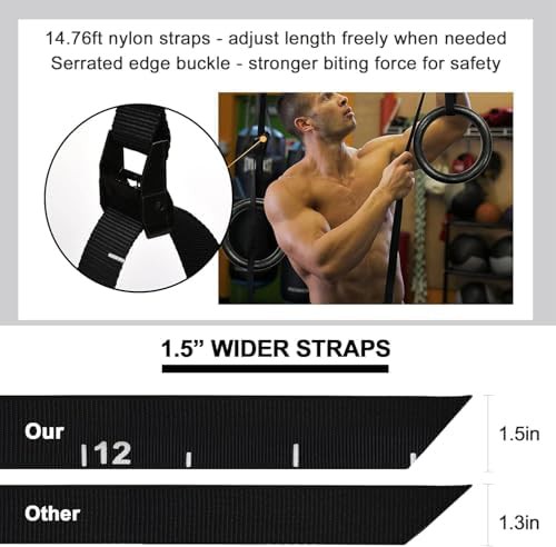 Yellow non slip gymnastic rings — photo 4