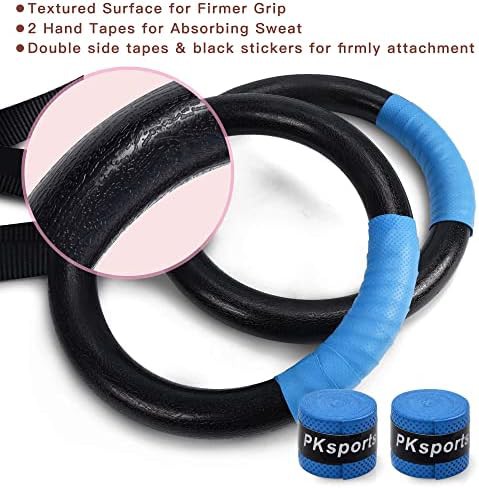Blue and green abs plastic gymnastic rings — photo 3