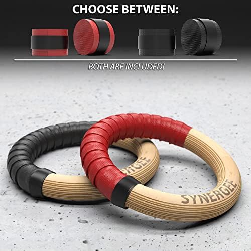 Wooden gymnastic rings with grip tape — photo 3