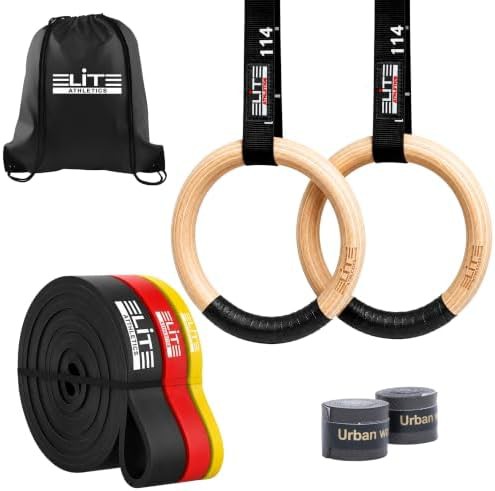 Wooden 28mm rings with numbered straps