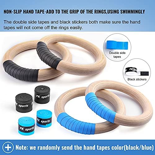 Yoelvn wood gymnastics rings with 28mm grip — photo 3