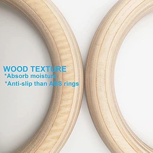 Yoelvn thick wood gym rings 32mm — photo 3