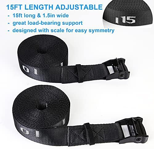 Yoelvn wood gym rings with numbered straps — photo 3