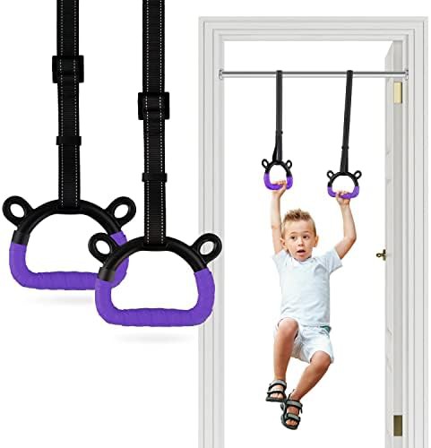 Purple Children Pull Up Rings with Straps