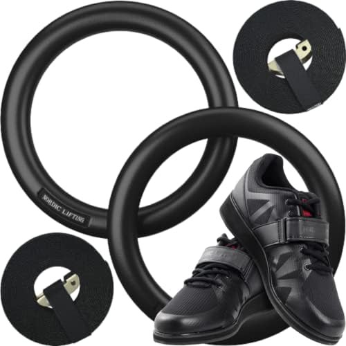 Nordic lifting megin gymnastic rings size 7 black