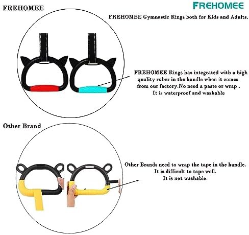 Adjustable home fitness rings with straps — photo 3