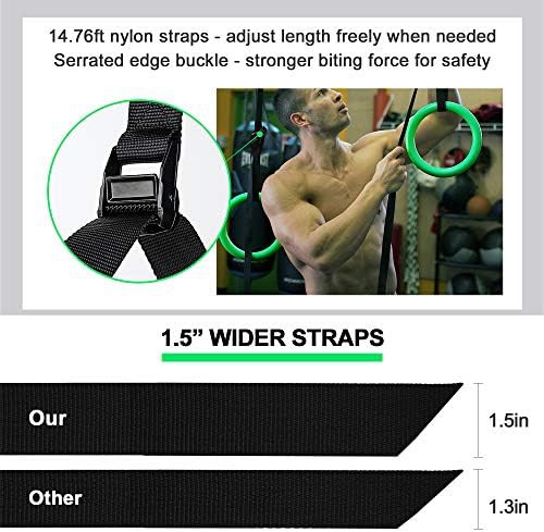 Green and yellow ABS gymnastic rings — photo 4