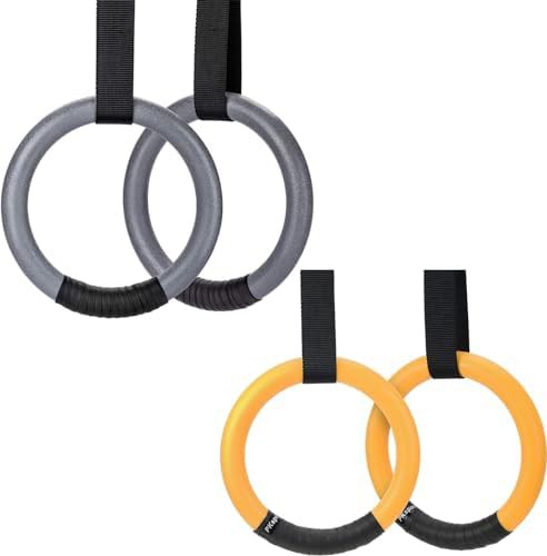 Gymnastic rings with adjustable buckle straps