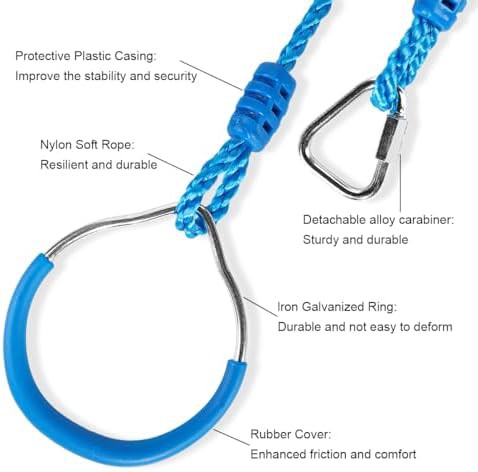 Yellow ninja obstacle course swing rings — photo 3