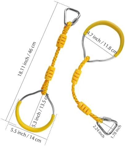 Yellow ninja obstacle course swing rings — photo 4