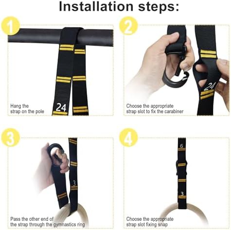 Numbered straps for gymnastic rings 8.2ft — photo 3