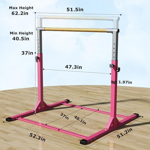 Steel horizontal kip bar with gymnastic rings — photo 4