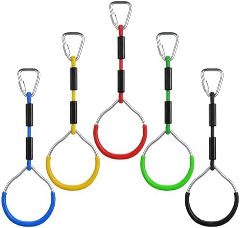 Five piece colorful outdoor ninja rings