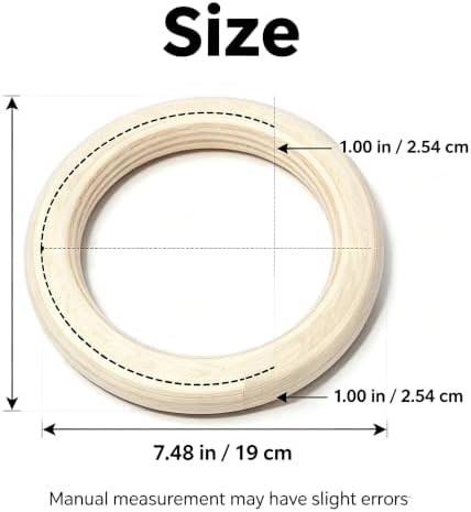 Birch wood rings for calisthenics training — photo 3