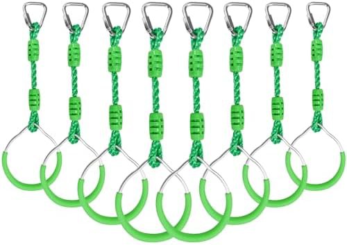 Green Monkey Bar Obstacle Rings Eight Pack