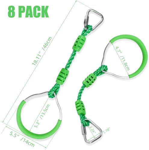 Green Monkey Bar Obstacle Rings Eight Pack — photo 5