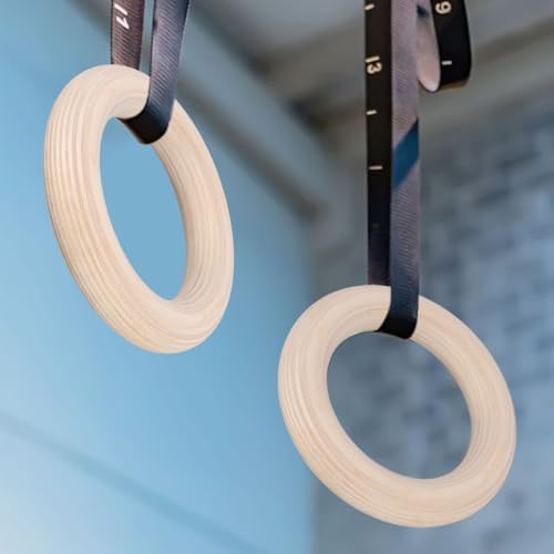 Wooden gymnastics rings for home fitness — photo 3