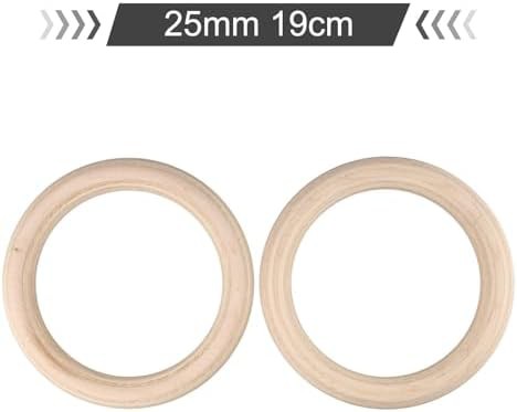 Wooden gymnastics rings for home fitness — photo 5