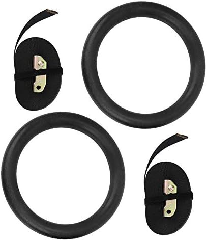 Black ABS strength training hanging rings — photo 5