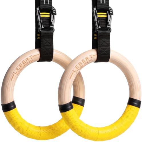 Wooden rings with 32mm grip and numbered straps