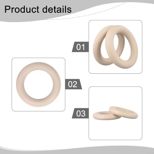 Birch wood pull-up rings for home gym — photo 5