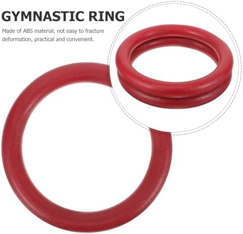 Red ABS plastic fitness training rings — photo 3