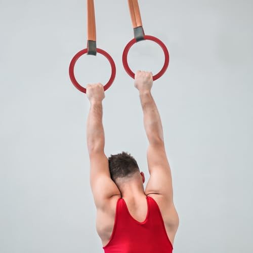 Red ABS plastic fitness training rings — photo 5