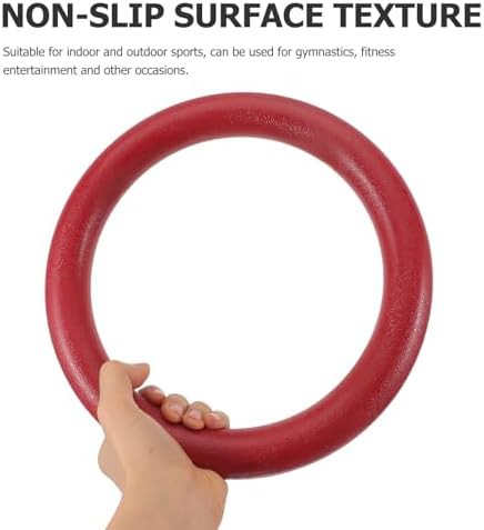 Red ABS adjustable hanging fitness rings — photo 4