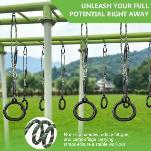 Adjustable steel ninja rings for monkey bars — photo 5