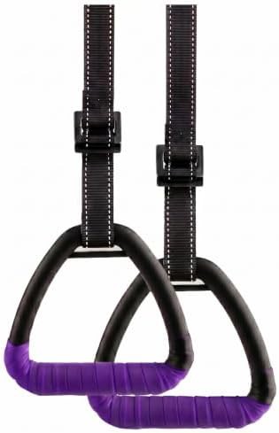 Purple Home Fitness Rings with Straps