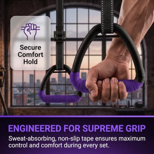 Purple Home Fitness Rings with Straps — photo 3