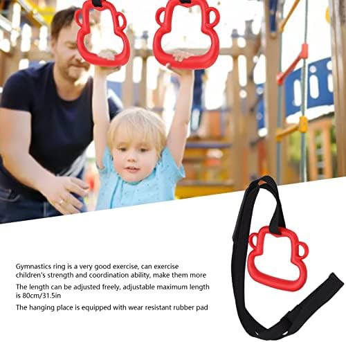 Generic kids abs gymnastic rings red — photo 5